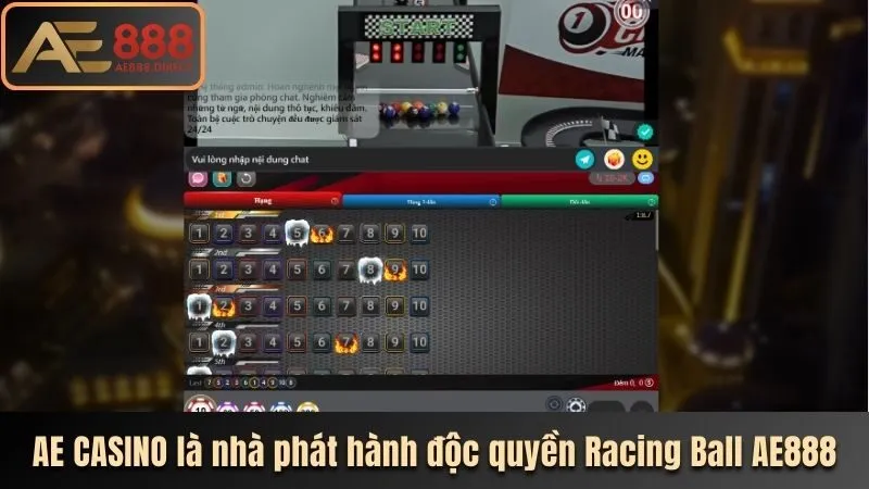 AE Casino là nhà phát hành độc quyền Racing Ball AE888